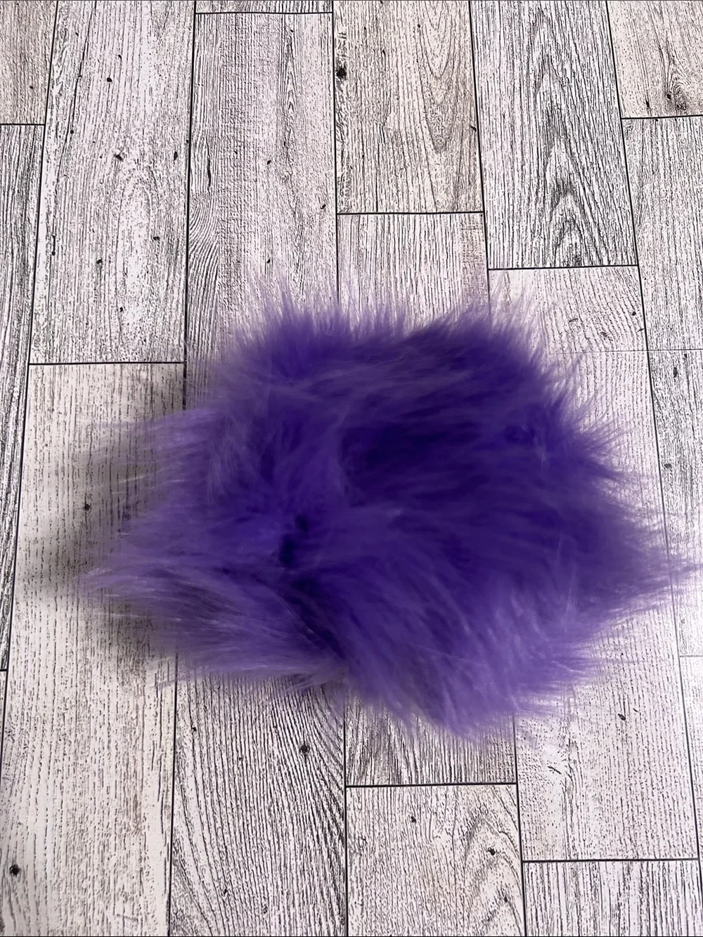 Large 5 inch Iris Faux Fur Pom Keychain - Purse Charm Women Accessories